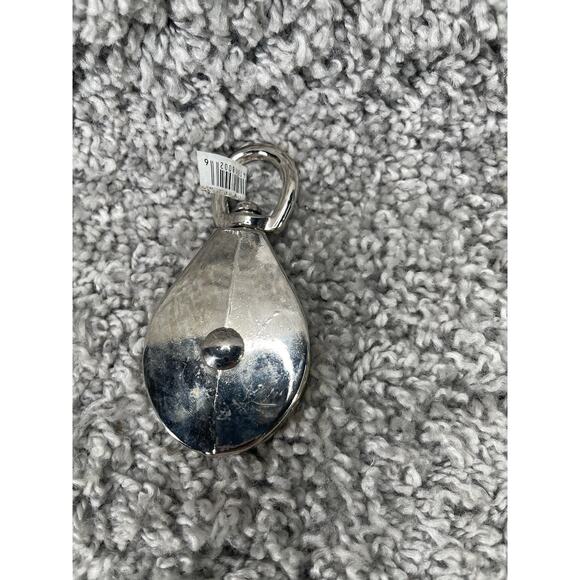 2 inch Nickel Plated Metal Swivel Single Eye Pulley 2 inch 55 lbs New - Picture 3 of 9